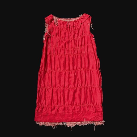 50s 60s vintage fringe mini dress shift flapper party great gatsby roaring 20s. - Picture 8 of 12